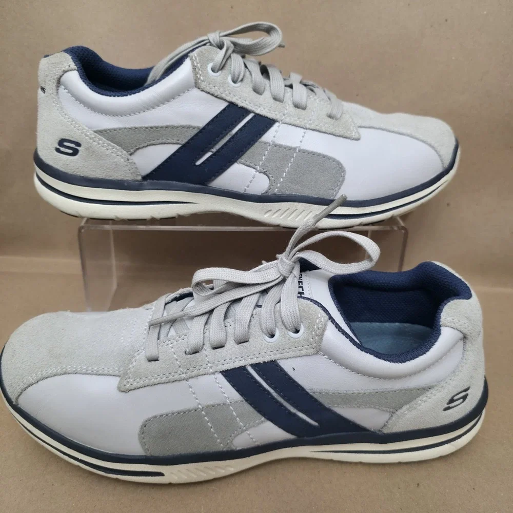 SKECHERS (Sz 9) Gavino Comfort shoes Sneaker Gray/Blue $80